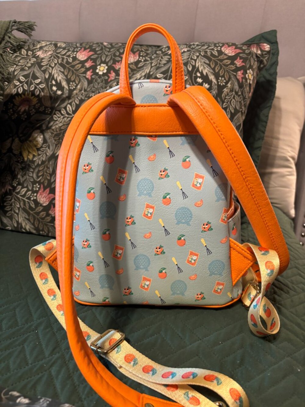 Disney Orange Bird Flower & Garden Loungefly Bundle Backpack Ears Spirit Jersey - Picture 7 of 8